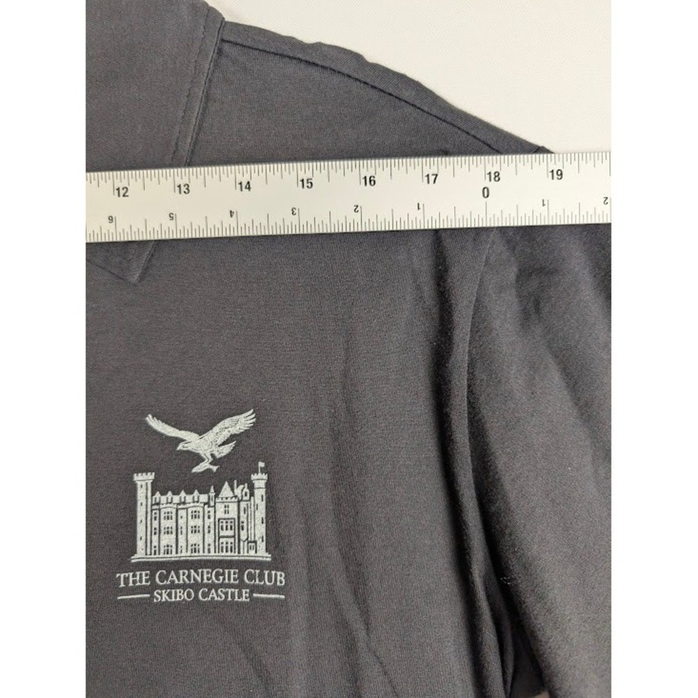 Red Jacket Polo Shirt Mens M Black Carnegie Club Skibo Castle 100% Cotton NWOT - Picture 5 of 7